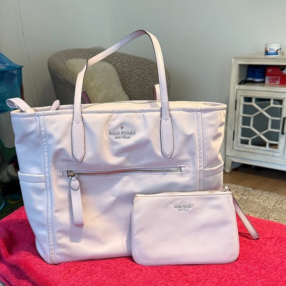 Kate Spade Pale Pink Travel Tote and Pouch - Picture 1 of 15